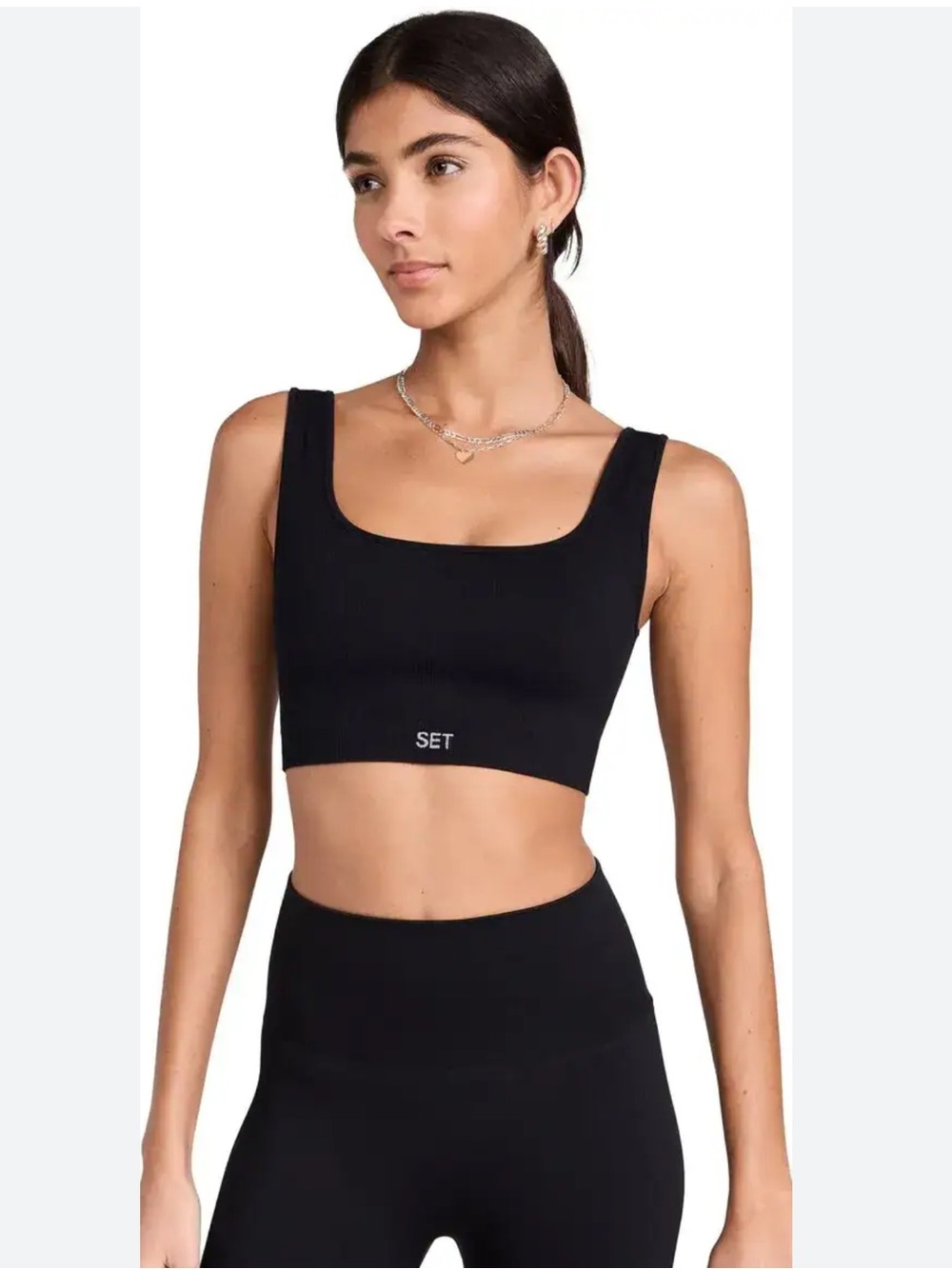 SET Active | Sculptflex Box Cut Bra — Onyx Black - S